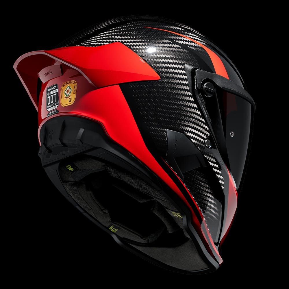 ATLAS 4.0 Track Rosso | Full Face Bluetooth Motorcycle Helmet | Ruroc