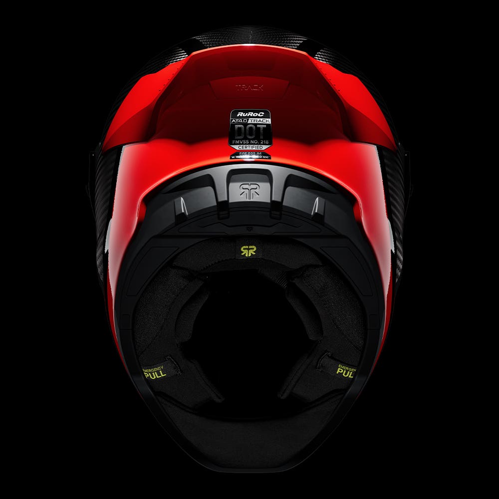 ATLAS 4.0 Track Rosso | Full Face Bluetooth Motorcycle Helmet | Ruroc
