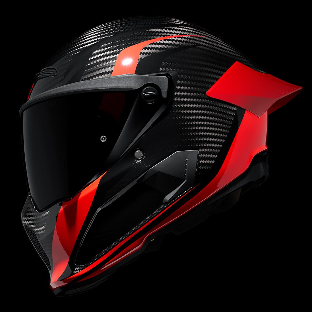ATLAS 4.0 Track Rosso | Full Face Bluetooth Motorcycle Helmet | Ruroc